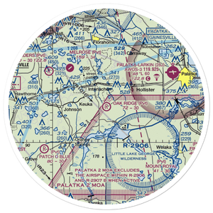 Oak Ridge Airport (FL82) VFR Sectional Sticker (30 mile)