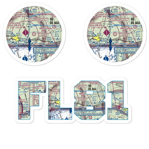 Triple B Airpark (FL81) VFR Sectional Sticker Pack