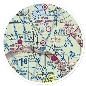 Lee Farms Airport (FL80) VFR Sectional Sticker (20 mile)