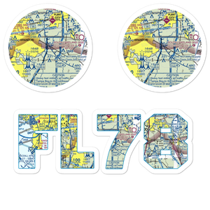 Lewis Airport (FL78) VFR Sectional Sticker Pack