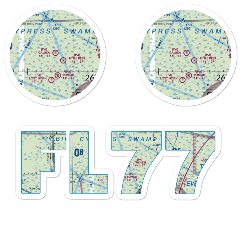 Calusa Ranch Airport (FL77) VFR Sectional Sticker Pack 