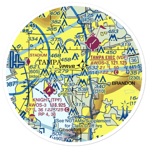 Mezrah Seaplane Base (FL72) VFR Sectional Sticker (20 mile)