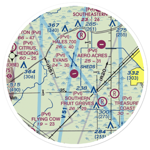 Evans Properties Inc Airport (FL67) VFR Sectional Sticker (20 mile)