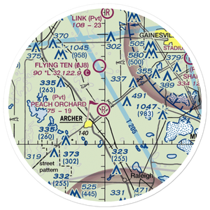 Peach Orchard Airport (FL66) VFR Sectional Sticker (20 mile)