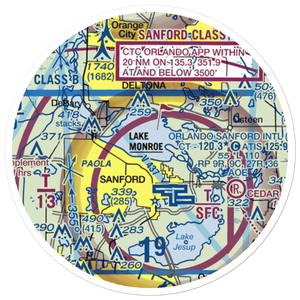 Sanford Seaplane Base (FL55) VFR Sectional Sticker (20 mile)