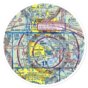 Sanford Seaplane Base (FL55) VFR Sectional Sticker (30 mile)