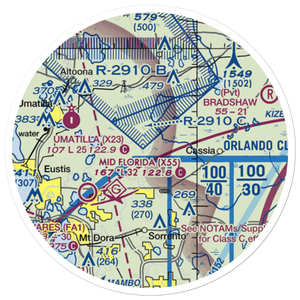 Ashley Field (FL47) VFR Sectional Sticker (20 mile)