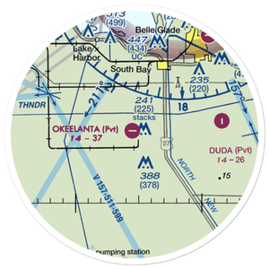 Okeelanta Airport (FL41) VFR Sectional Sticker (20 mile)