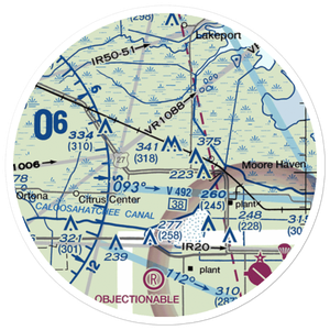 Graham Landing Strip - Moore Haven Airport (FL40) VFR Sectional Sticker (20 mile)