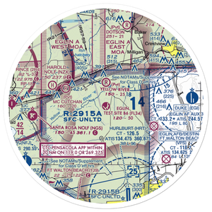 Eglin Test Site B6 Airport (FL34) VFR Sectional Sticker (30 mile)