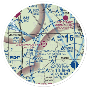 Crosswind Farm Airport (FL19) VFR Sectional Sticker (20 mile)