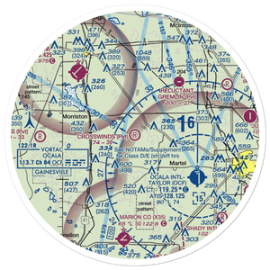 Crosswind Farm Airport (FL19) VFR Sectional Sticker (30 mile)