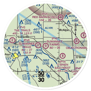 Suwannee Farms Airport (FL18) VFR Sectional Sticker (20 mile)