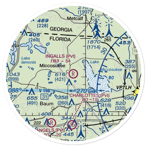 Ingalls Field (FL12) VFR Sectional Sticker (20 mile)