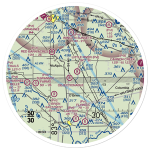 Little River Airport (FL10) VFR Sectional Sticker (30 mile)