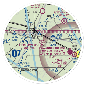 Kittyhawk Estates Airport (FL09) VFR Sectional Sticker (20 mile)