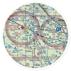 Wings N Sunsets LLC Airport (FL07) VFR Sectional Sticker (30 mile)