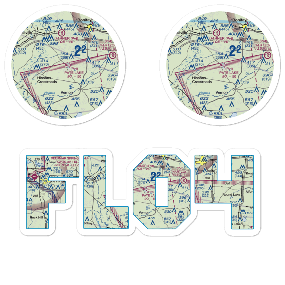 Pate Lake Seaplane Base (FL04) VFR Sectional Sticker Pack 