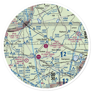 Department of Corrections Field (FL03) VFR Sectional Sticker (30 mile)
