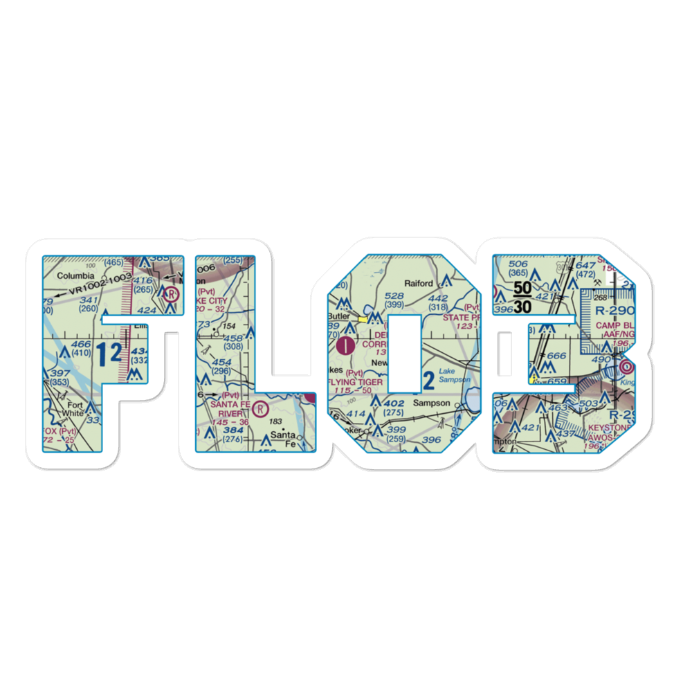 Department of Corrections Field (FL03) VFR Sectional Sticker 