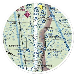 Griffins Peace River Ranch Airport (FL00) VFR Sectional Sticker (20 mile)