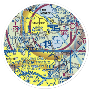 Ferguson Seaplane Base (FD98) VFR Sectional Sticker (20 mile)