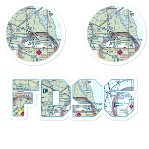 Hilliard's Private Airport (FD96) VFR Sectional Sticker Pack