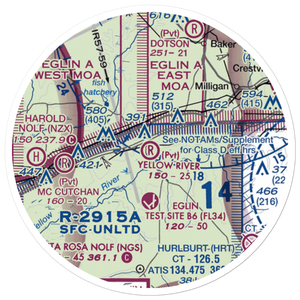 Yellow River Airstrip (FD93) VFR Sectional Sticker (20 mile)