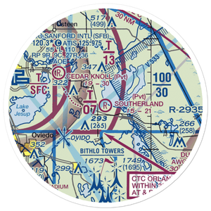 Southerland Strip (FD92) VFR Sectional Sticker (20 mile)