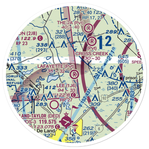 Lafayette Landings Airport (FD90) VFR Sectional Sticker (20 mile)