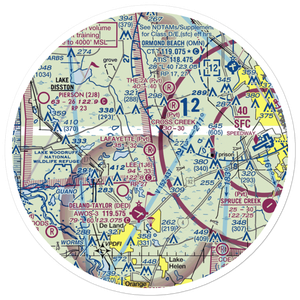 Lafayette Landings Airport (FD90) VFR Sectional Sticker (30 mile)