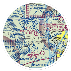 Deep Woods Ranch Airport (FD86) VFR Sectional Sticker (20 mile)