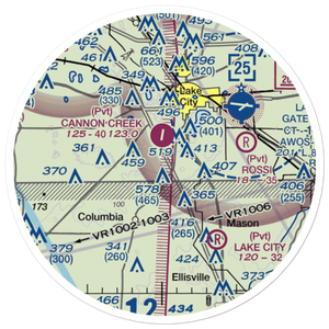 Delta Airport (FD84) VFR Sectional Sticker (20 mile)