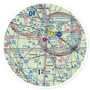 Delta Airport (FD84) VFR Sectional Sticker (30 mile)
