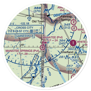 Manatee Seaplane Base (FD80) VFR Sectional Sticker (20 mile)
