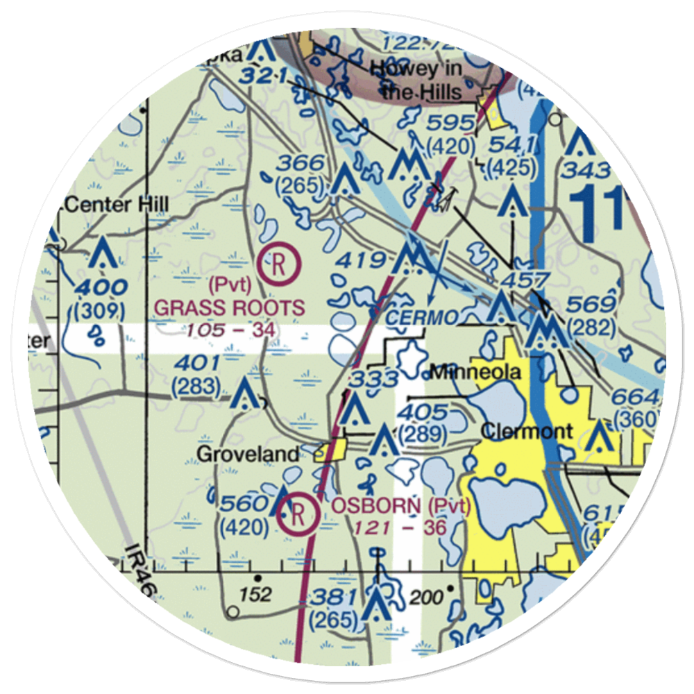 Kennedy Seaplane Base (FD78) VFR Sectional Sticker (20 mile) 