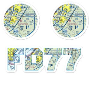 Wimauma Air Park (FD77) VFR Sectional Sticker Pack