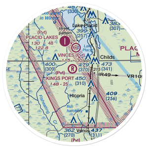 Kings Port Airport (FD72) VFR Sectional Sticker (20 mile)