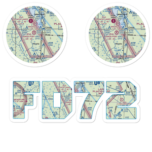 Kings Port Airport (FD72) VFR Sectional Sticker Pack