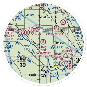 O'Brien Airpark East/West Airport (FD71) VFR Sectional Sticker (20 mile)