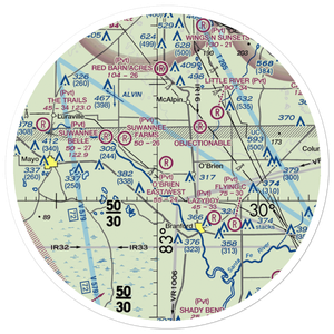 O'Brien Airpark East/West Airport (FD71) VFR Sectional Sticker (30 mile)