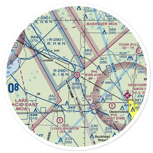 River Acres Airport (FD70) VFR Sectional Sticker (30 mile)
