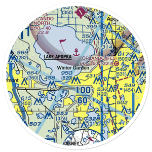 Lake Apopka South Seaplane Base (FD69) VFR Sectional Sticker (20 mile)