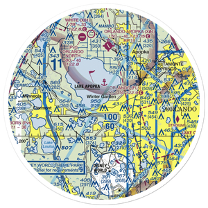 Lake Apopka South Seaplane Base (FD69) VFR Sectional Sticker (30 mile)