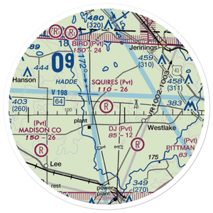 Squires Aviation Ranch Airport (FD63) VFR Sectional Sticker (20 mile)