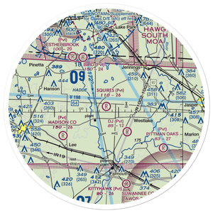 Squires Aviation Ranch Airport (FD63) VFR Sectional Sticker (30 mile)