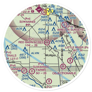Wright Farms Airport (FD61) VFR Sectional Sticker (20 mile)