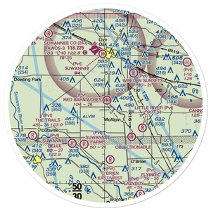 Wright Farms Airport (FD61) VFR Sectional Sticker (30 mile)