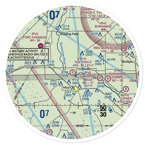 The Trails Airport (FD50) VFR Sectional Sticker (30 mile)