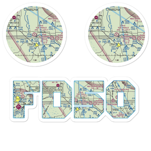 The Trails Airport (FD50) VFR Sectional Sticker Pack